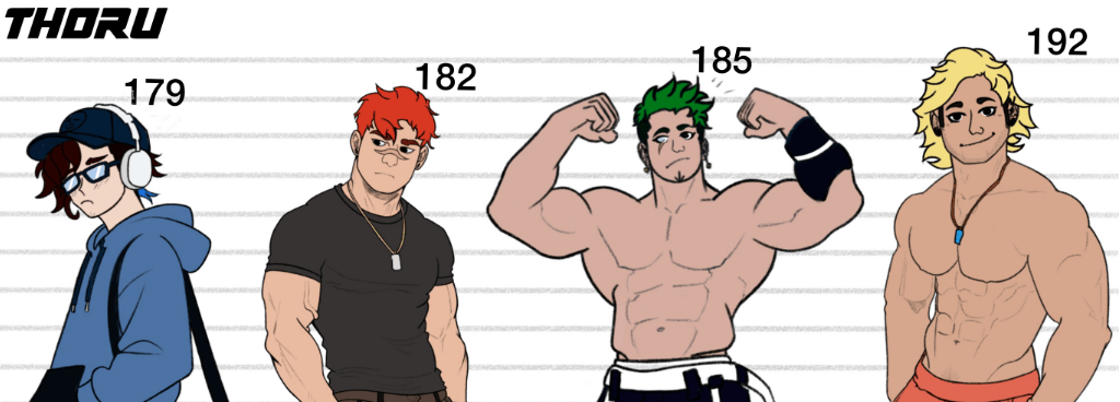 [Eiden/Max/Rex/Arslan] – Height&nbsp;difference